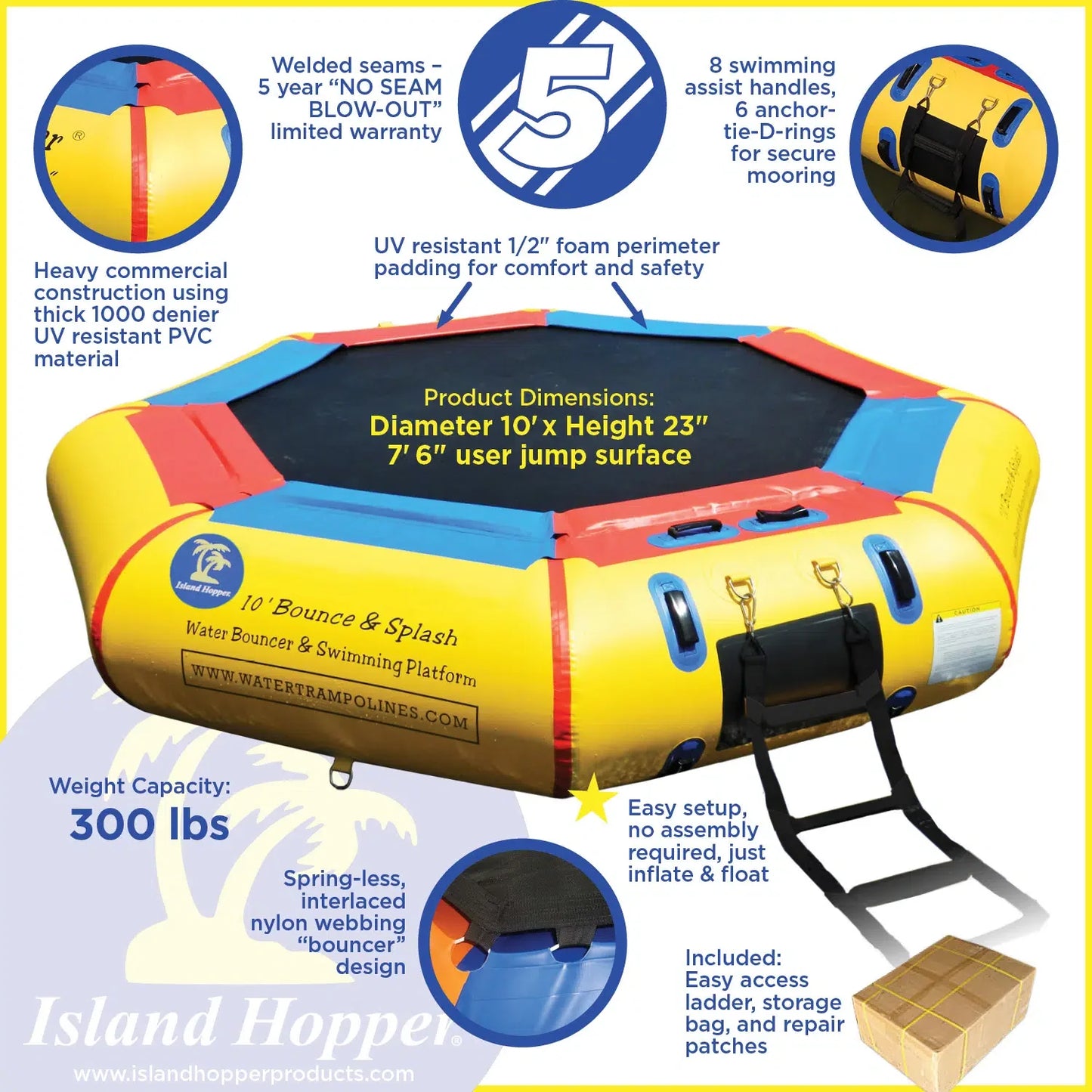 Island Hopper 10′ Bounce N Splash