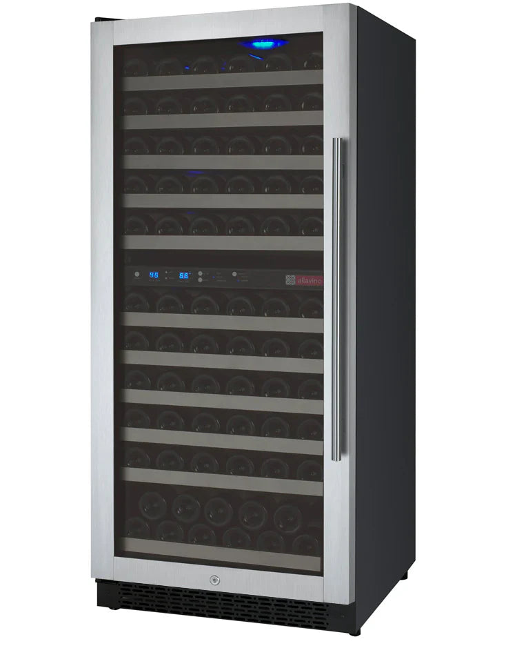 Allavino 24" Wide FlexCount II Tru-Vino 121 Bottle Dual Zone Stainless SteelWine Refrigerator