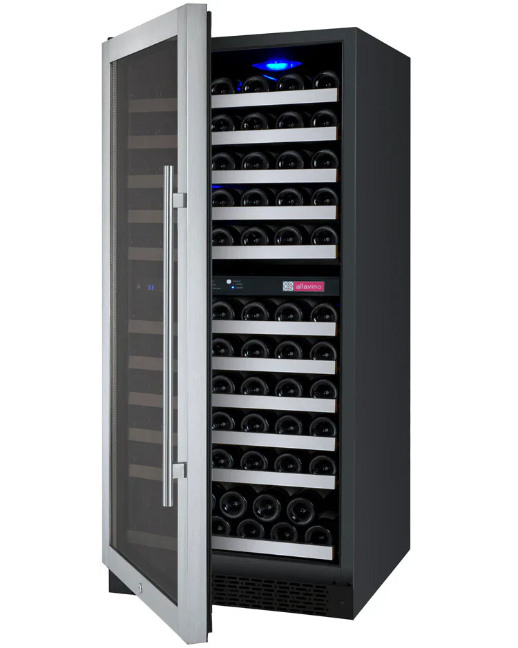 Allavino 24" Wide FlexCount II Tru-Vino 121 Bottle Dual Zone Stainless SteelWine Refrigerator