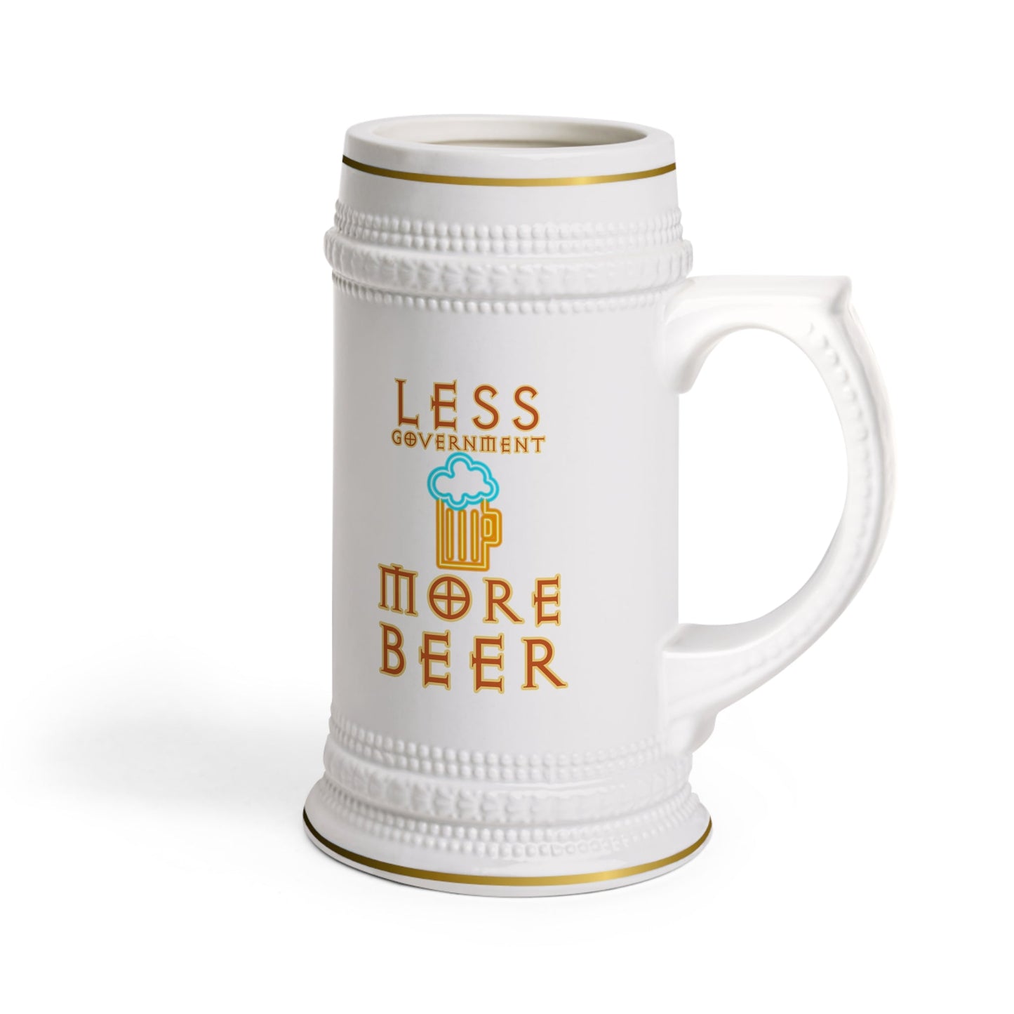 Less Government More Beer Stein Mug - Patriotic Beer Stein - 4LibertyShop.com