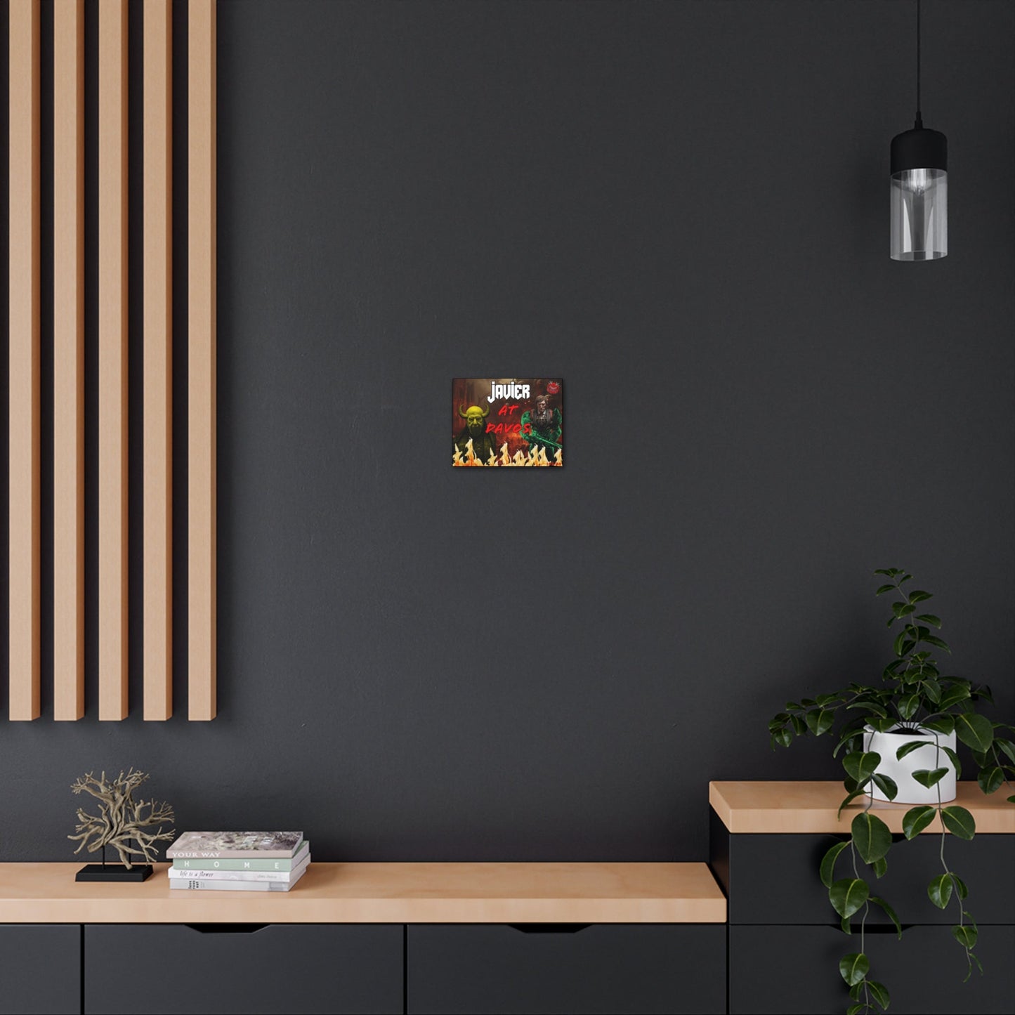 Javier Milei Space Marine in Davos Canvas Print