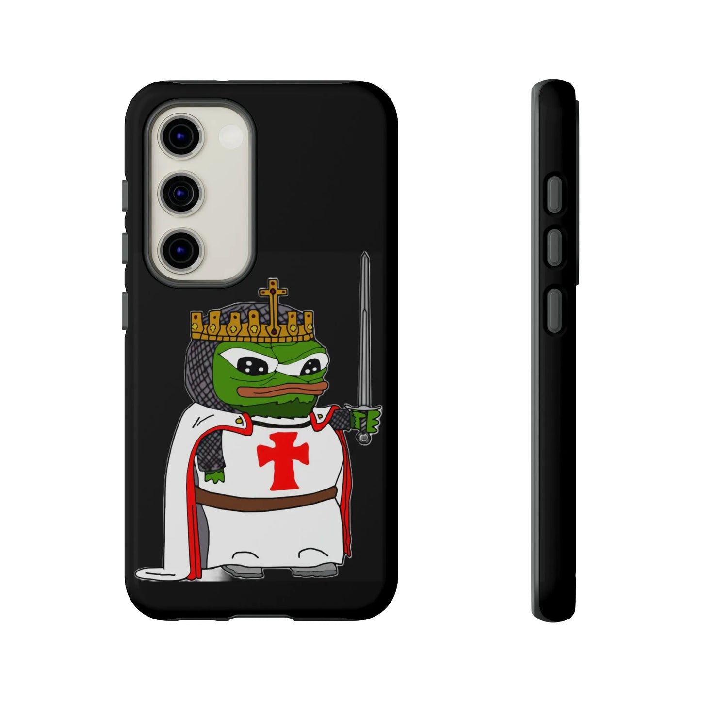 Crusader Pepe Cell Phone Case - Deus Vult Knight Phone Cover - 4LibertyShop.com