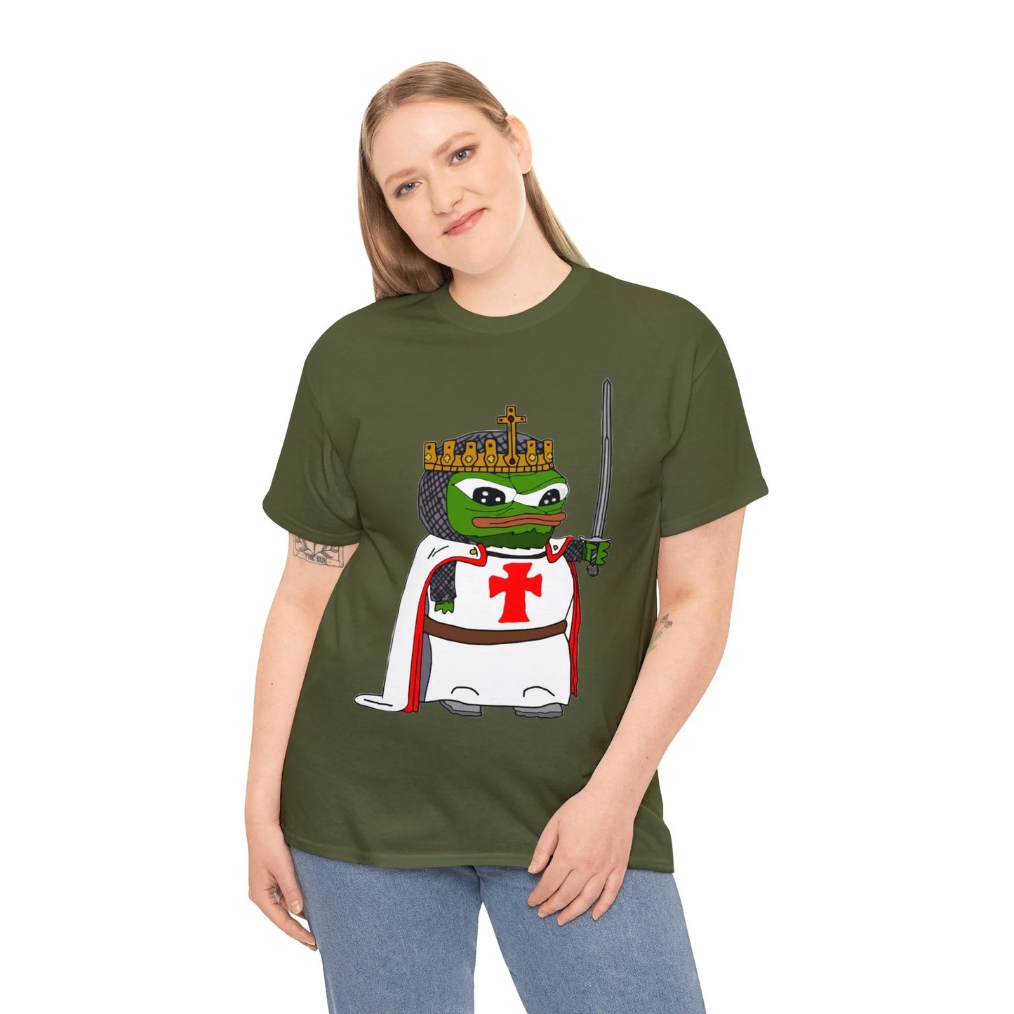 Pepe the Frog Crusader Knight T-Shirt - Deus Vult Meme - 4LibertyShop.com