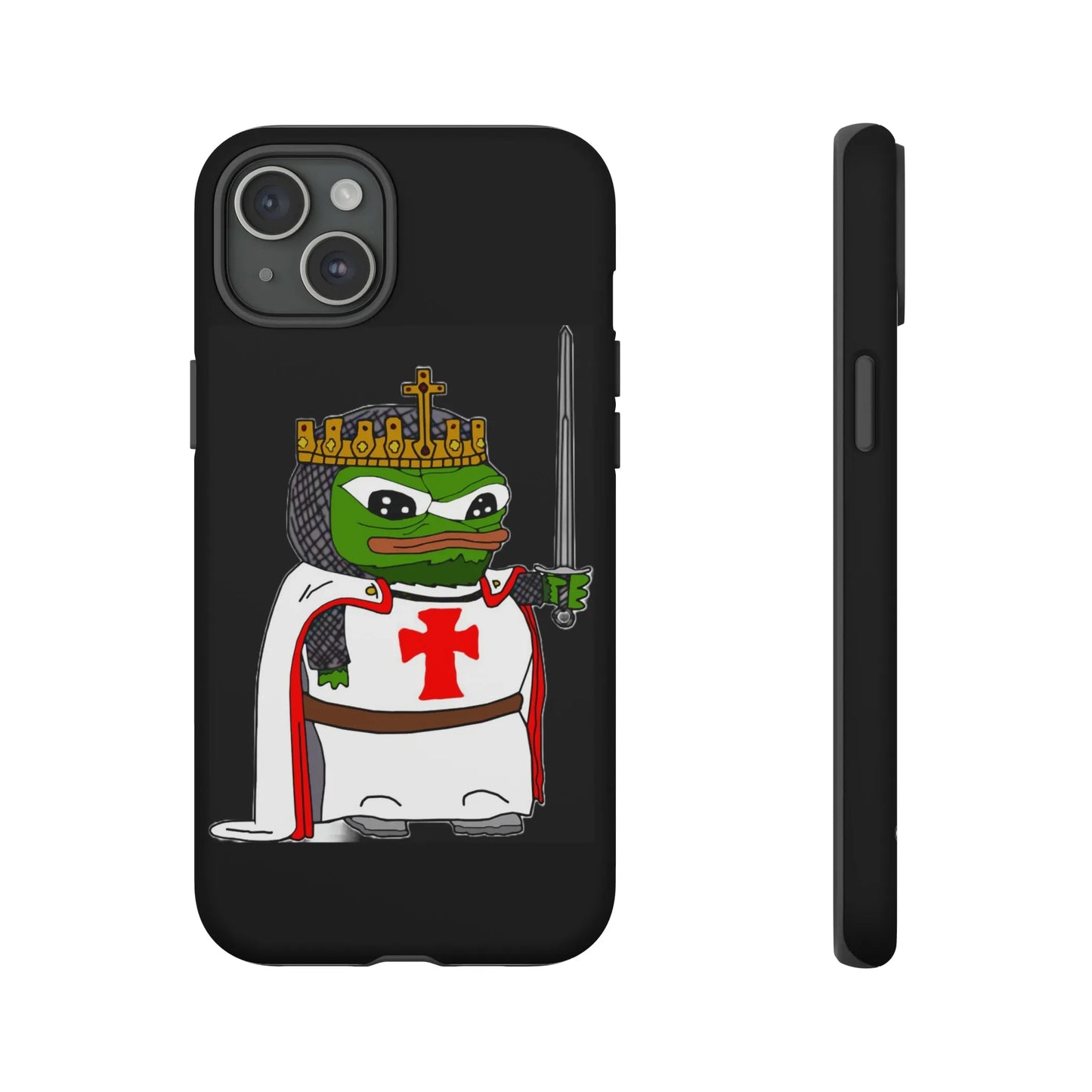 Crusader Pepe Cell Phone Case - Deus Vult Knight Phone Cover - 4LibertyShop.com