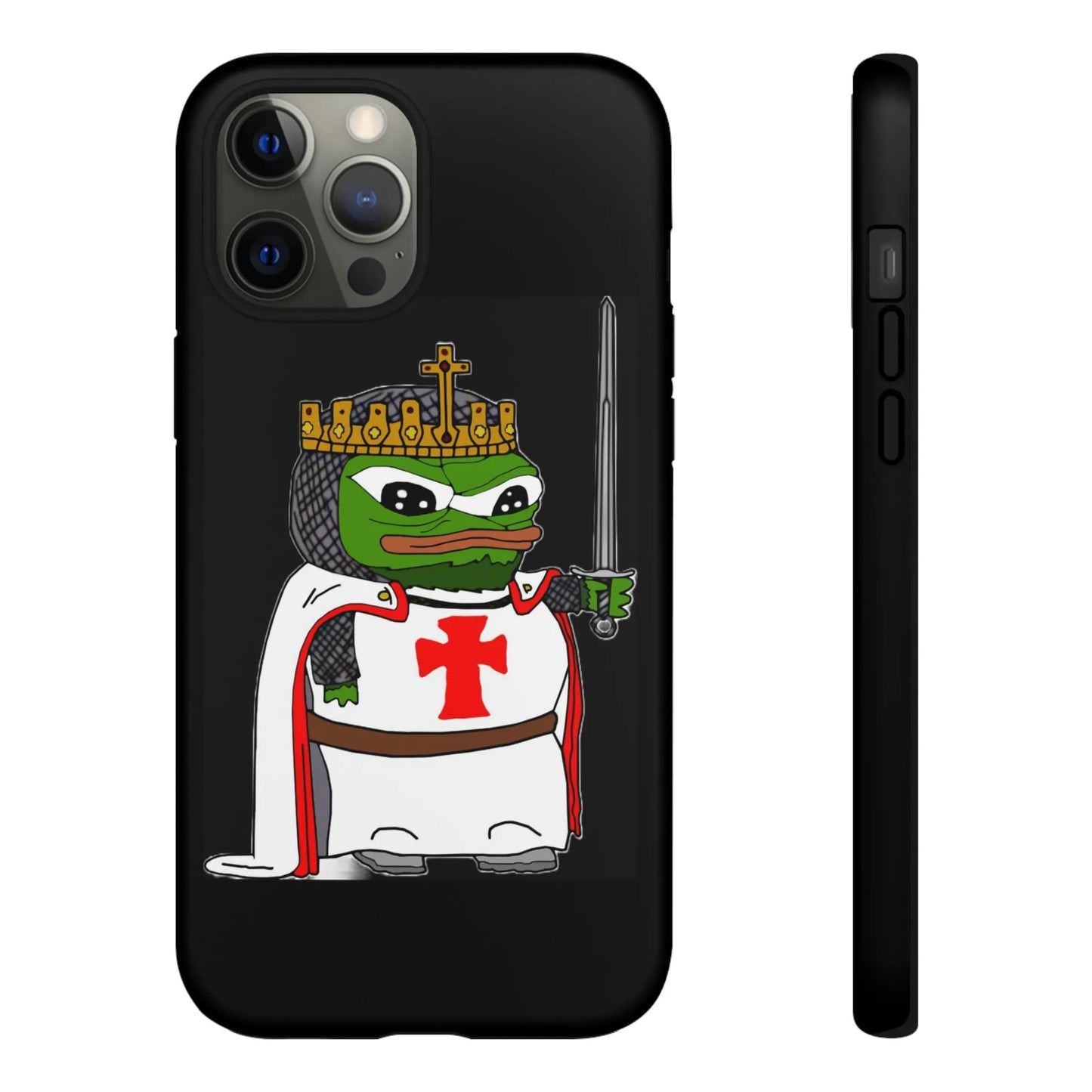 Crusader Pepe Cell Phone Case - Deus Vult Knight Phone Cover - 4LibertyShop.com