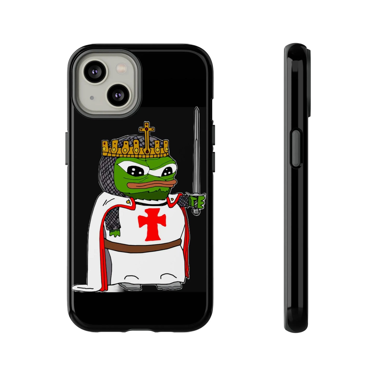 Crusader Pepe Cell Phone Case - Deus Vult Knight Phone Cover - 4LibertyShop.com