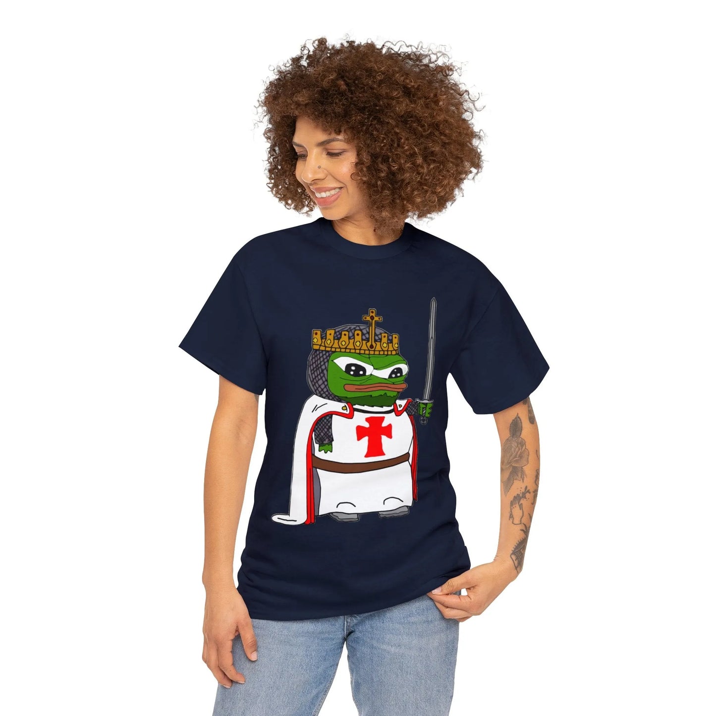 Pepe the Frog Crusader Knight T-Shirt - Deus Vult Meme - 4LibertyShop.com