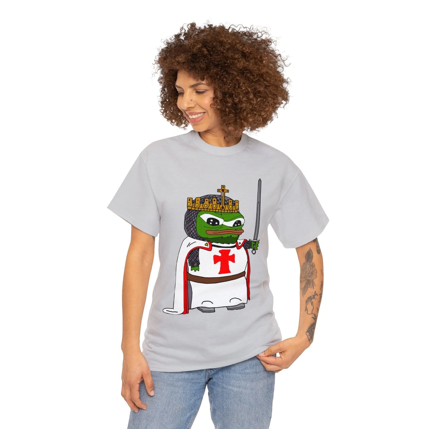 Pepe the Frog Crusader Knight T-Shirt - Deus Vult Meme - 4LibertyShop.com