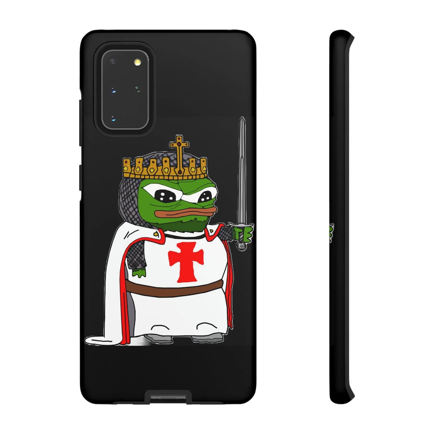 Crusader Pepe Cell Phone Case - Deus Vult Knight Phone Cover - 4LibertyShop.com