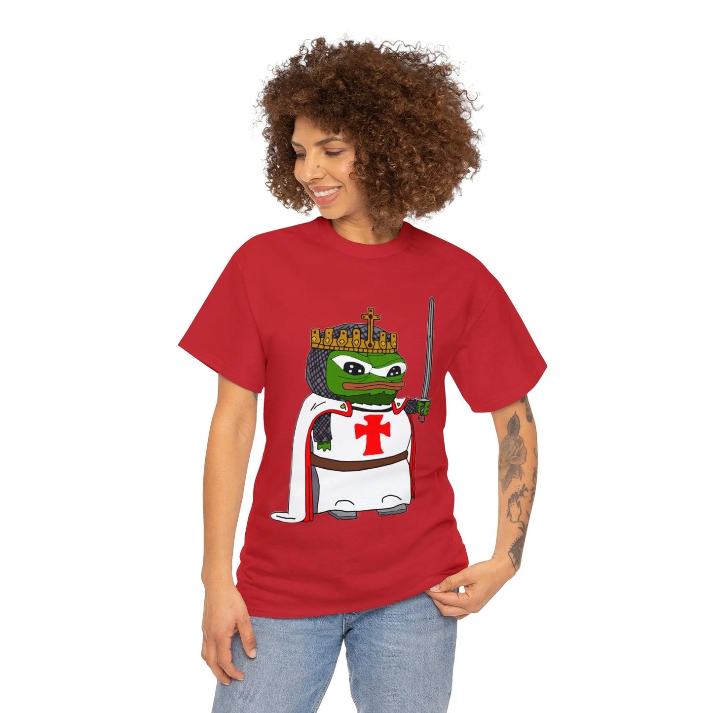 Pepe the Frog Crusader Knight T-Shirt - Deus Vult Meme - 4LibertyShop.com