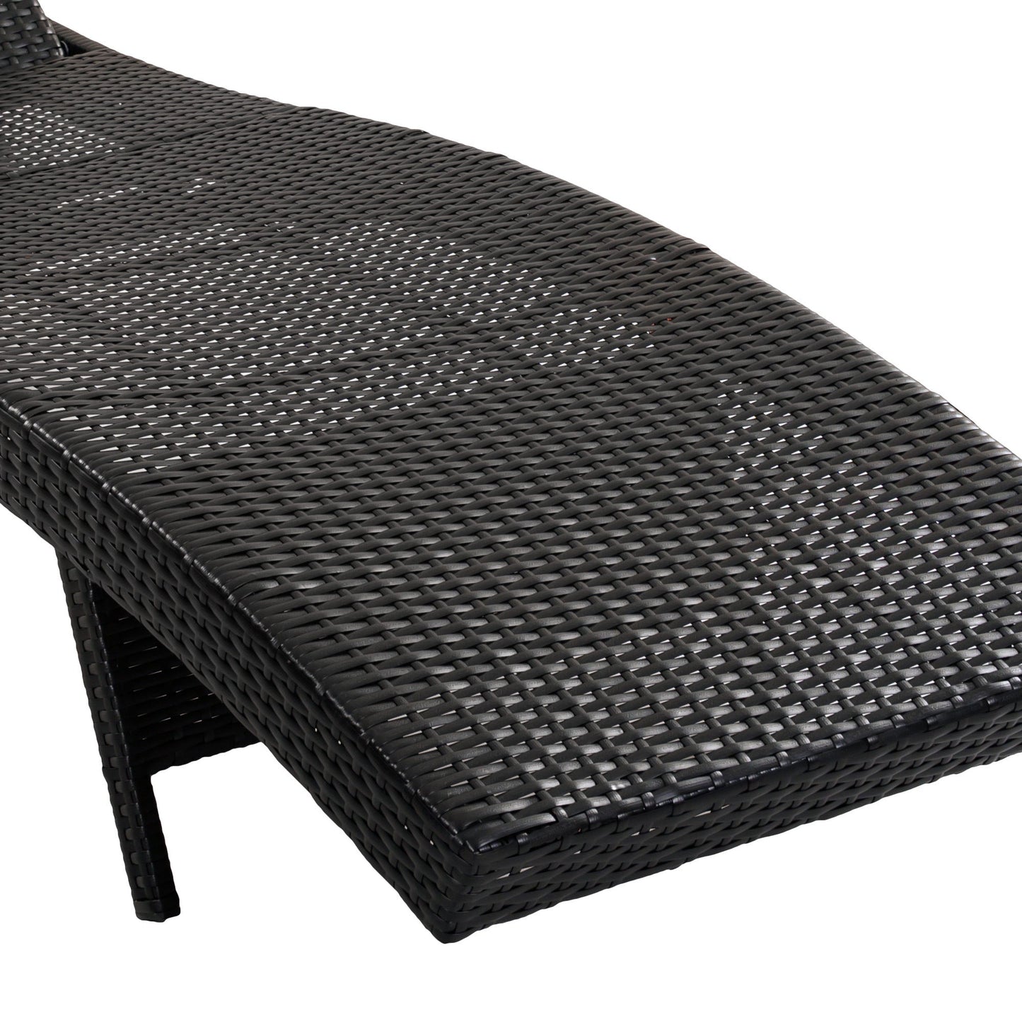 K&K 80'' Patio Wicker Chaise Lounge Chairs Set of 2