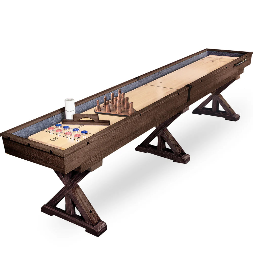"The Rockford" 2-Piece 12′ Upstairs/Downstairs Shuffleboard Table