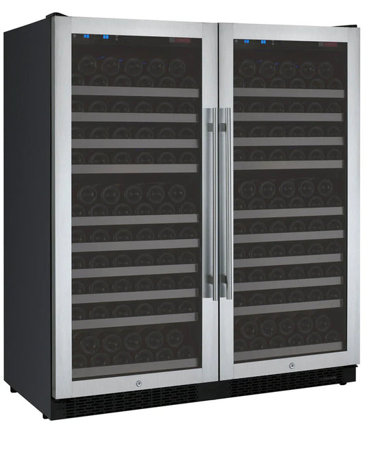 Allavino 47" Wide FlexCount II Tru-Vino 256 Bottle Stainless Steel Side-by-Side Wine Refrigerator