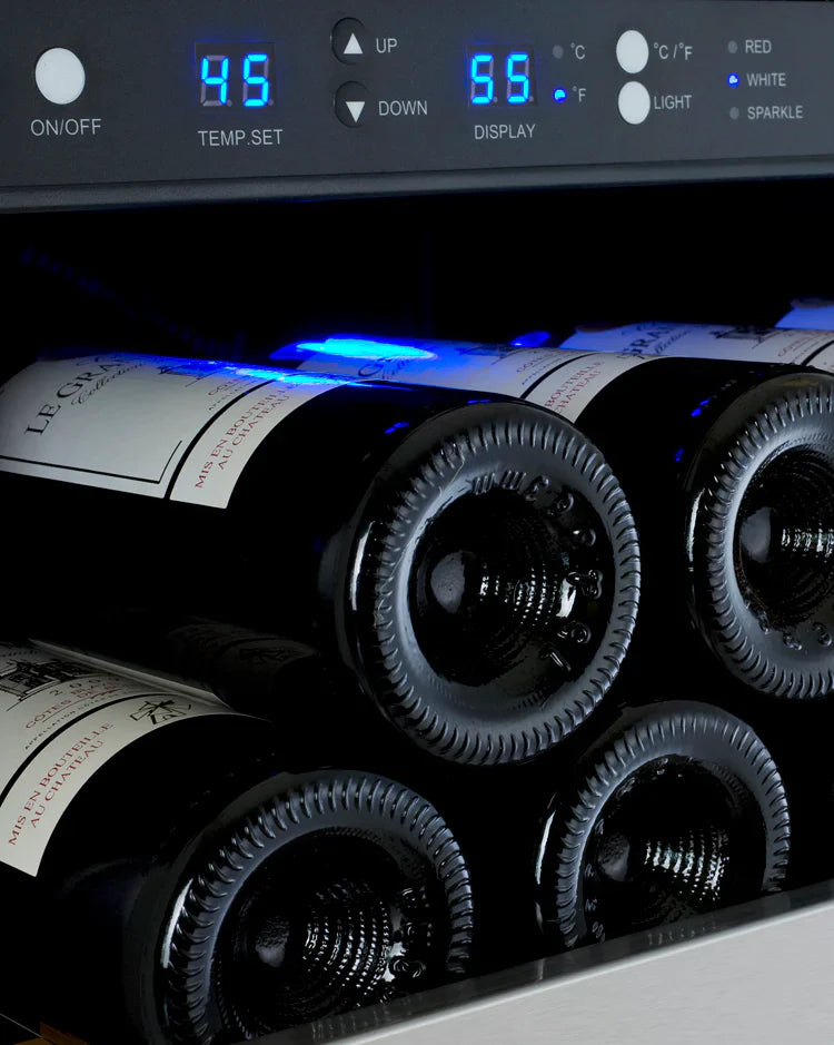 Allavino 47" Wide FlexCount II Tru-Vino 256 Bottle Stainless Steel Side-by-Side Wine Refrigerator