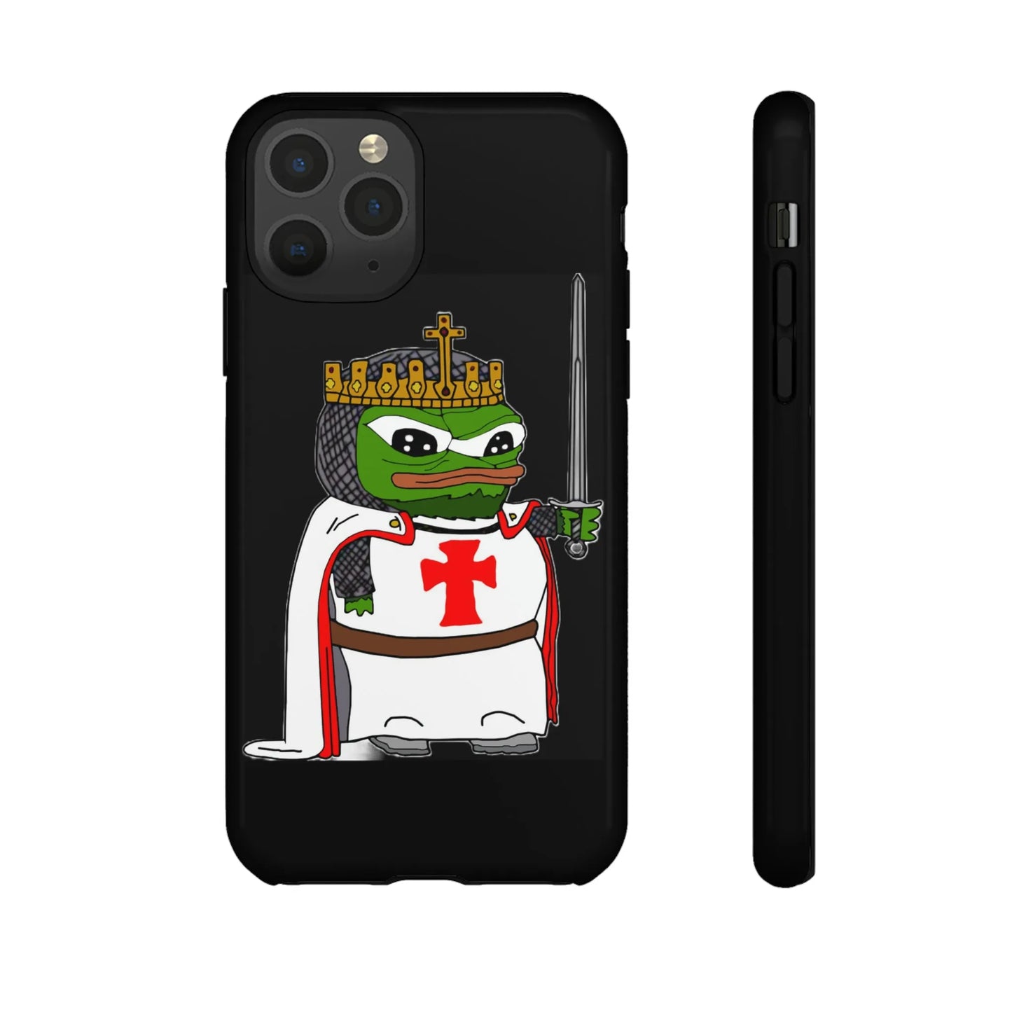 Crusader Pepe Cell Phone Case - Deus Vult Knight Phone Cover - 4LibertyShop.com