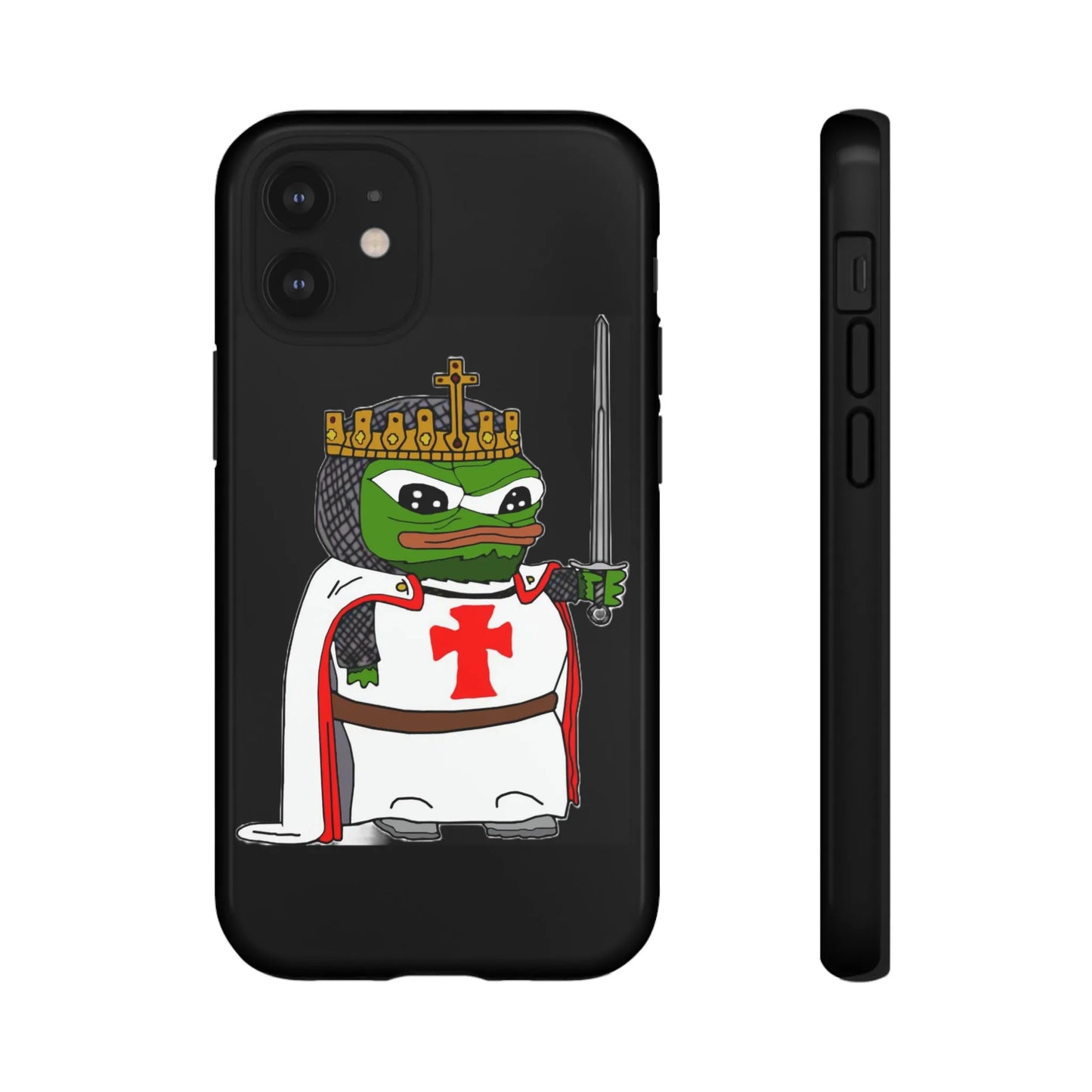 Crusader Pepe Cell Phone Case - Deus Vult Knight Phone Cover - 4LibertyShop.com