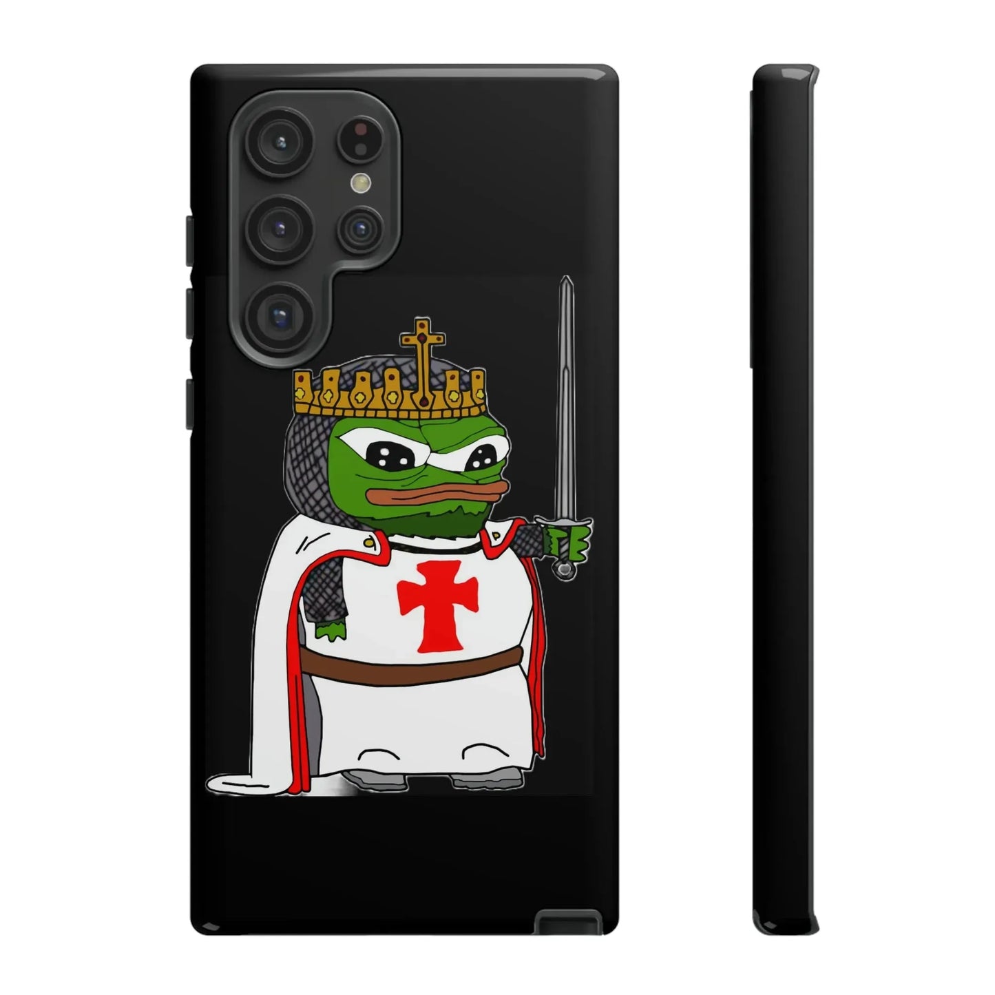 Crusader Pepe Cell Phone Case - Deus Vult Knight Phone Cover - 4LibertyShop.com