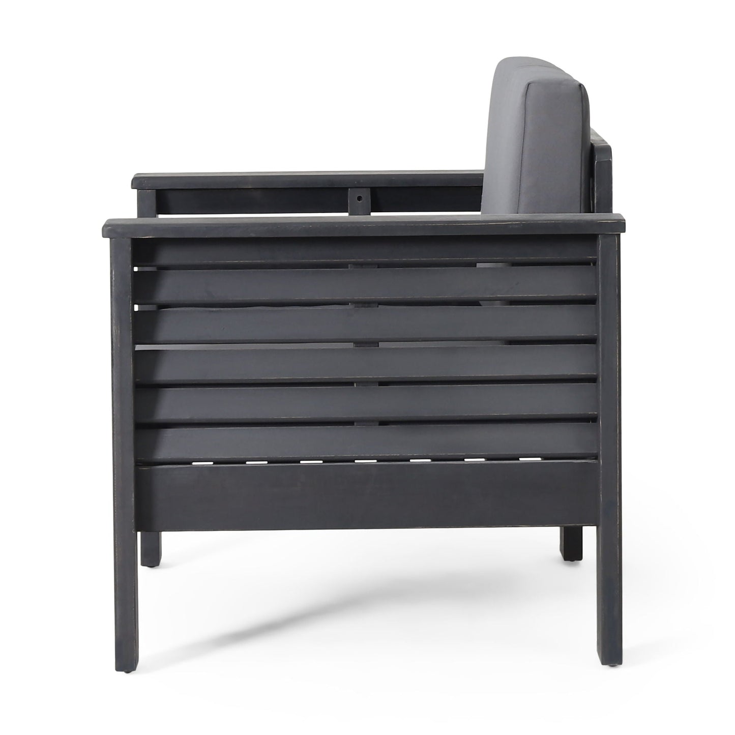 Slat Design Club Chairs With Cushions