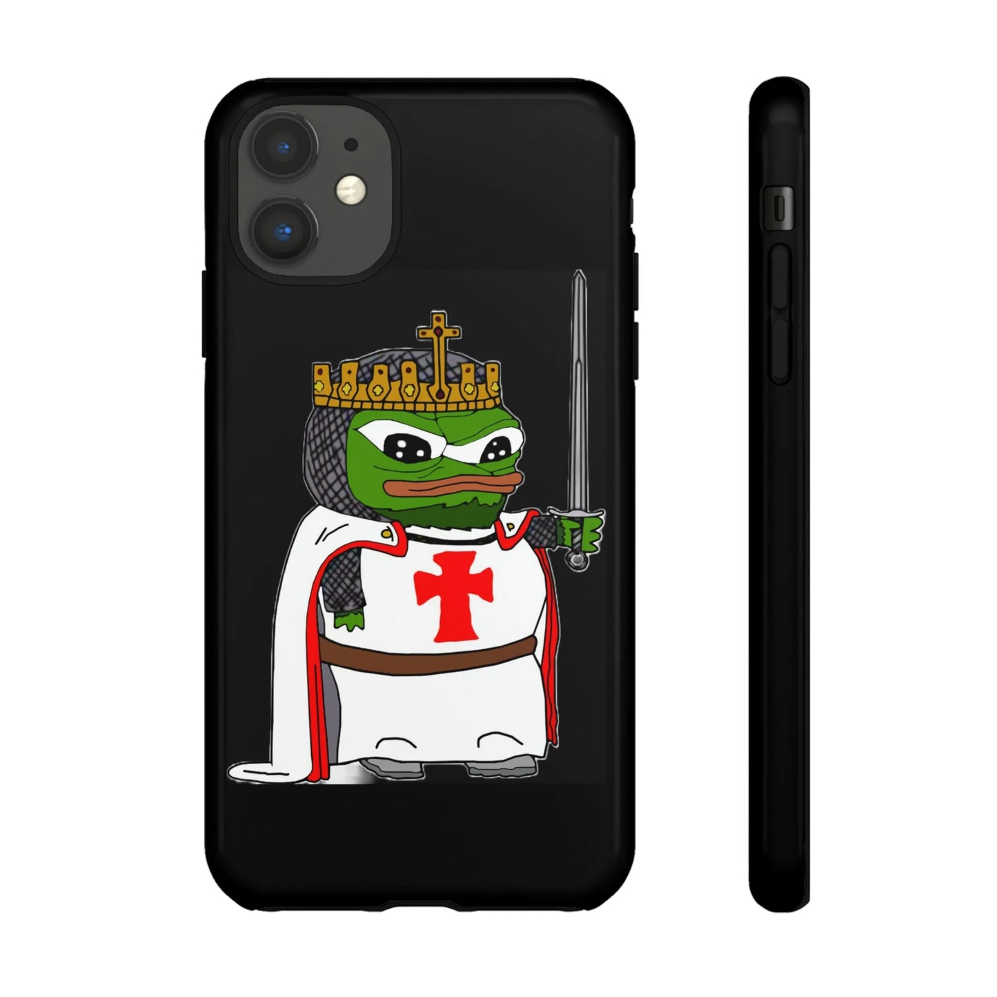 Crusader Pepe Cell Phone Case - Deus Vult Knight Phone Cover - 4LibertyShop.com