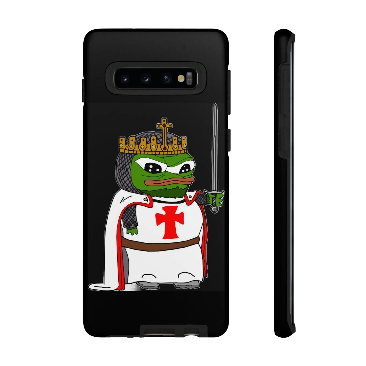 Crusader Pepe Cell Phone Case - Deus Vult Knight Phone Cover - 4LibertyShop.com