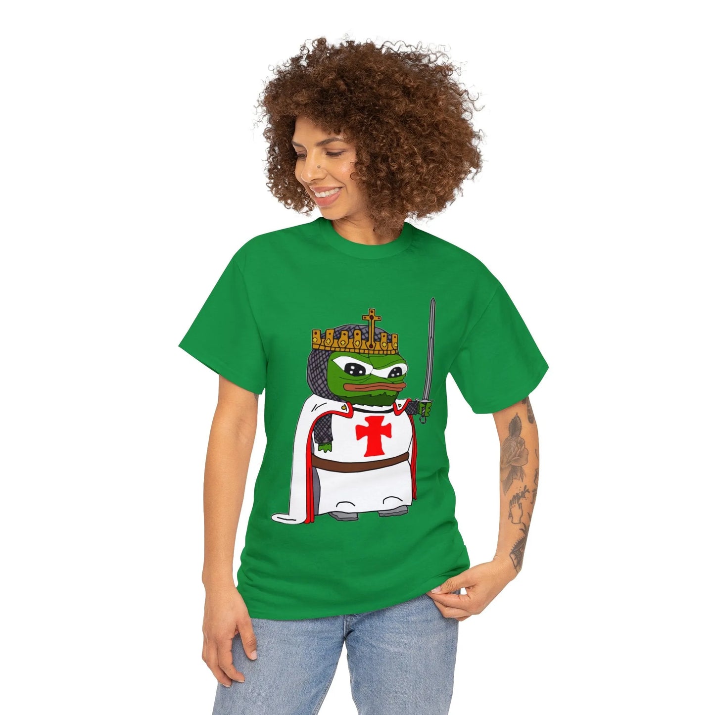 Pepe the Frog Crusader Knight T-Shirt - Deus Vult Meme - 4LibertyShop.com