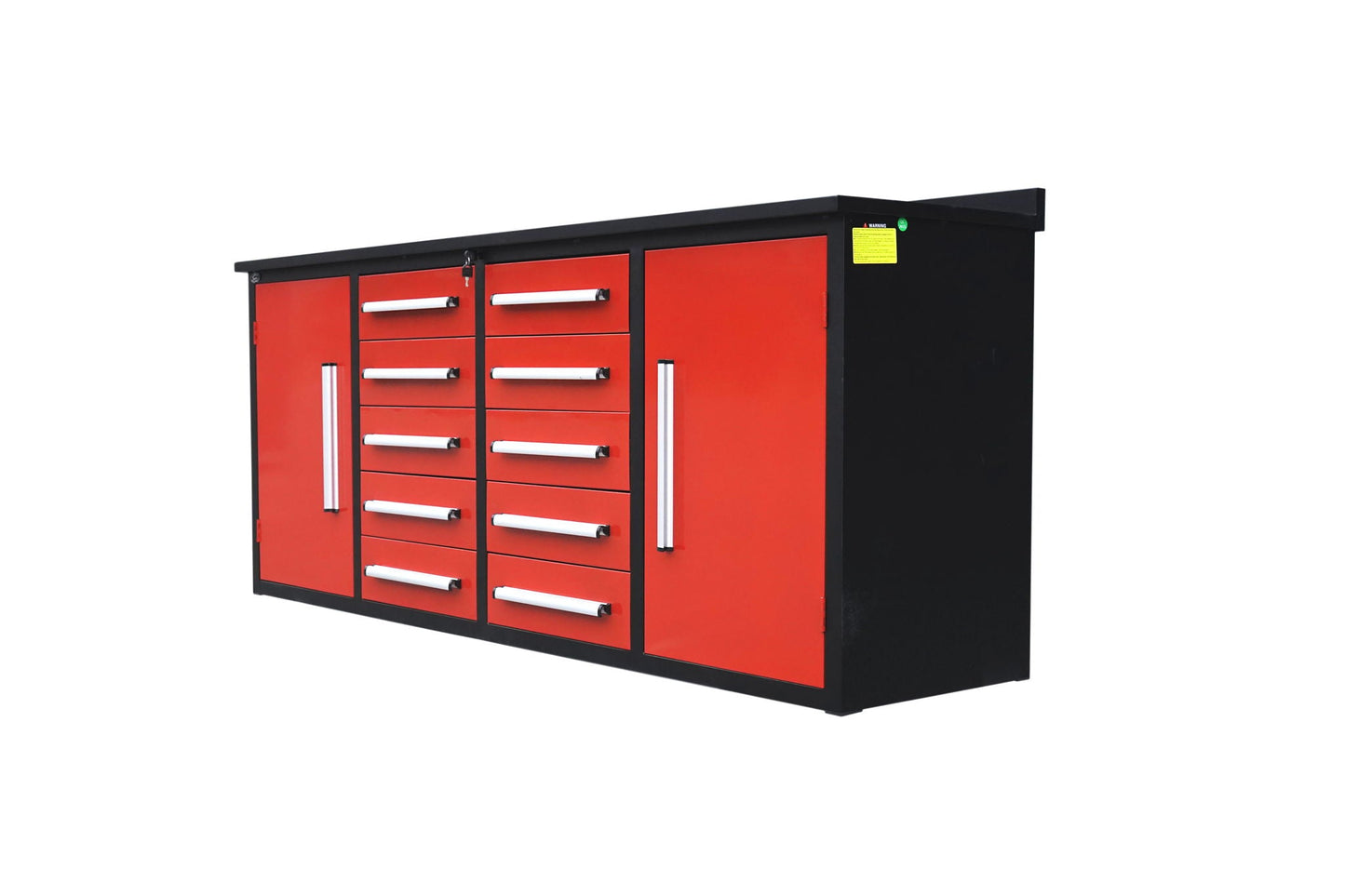 Storage Cabinets With Workbench (With 10 Drawers And 2 Cabinets)