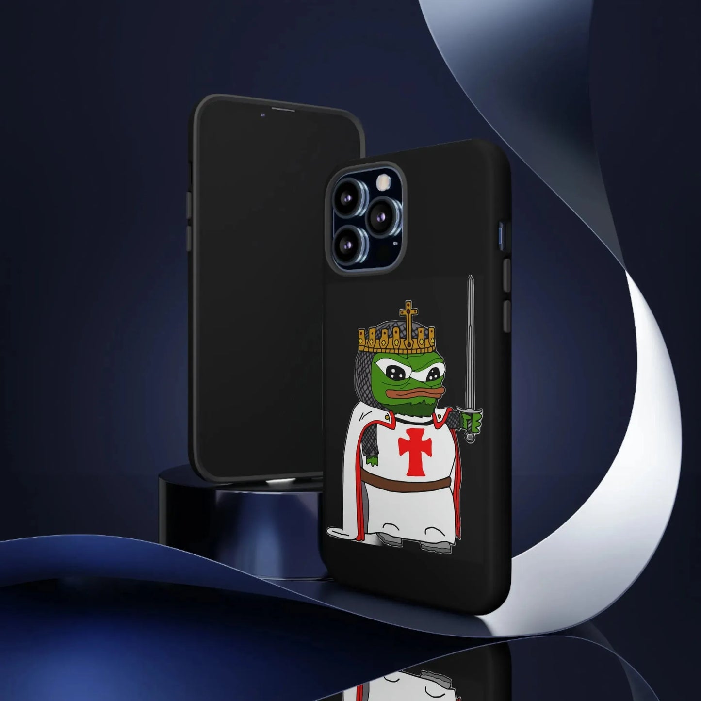 Crusader Pepe Cell Phone Case - Deus Vult Knight Phone Cover - 4LibertyShop.com