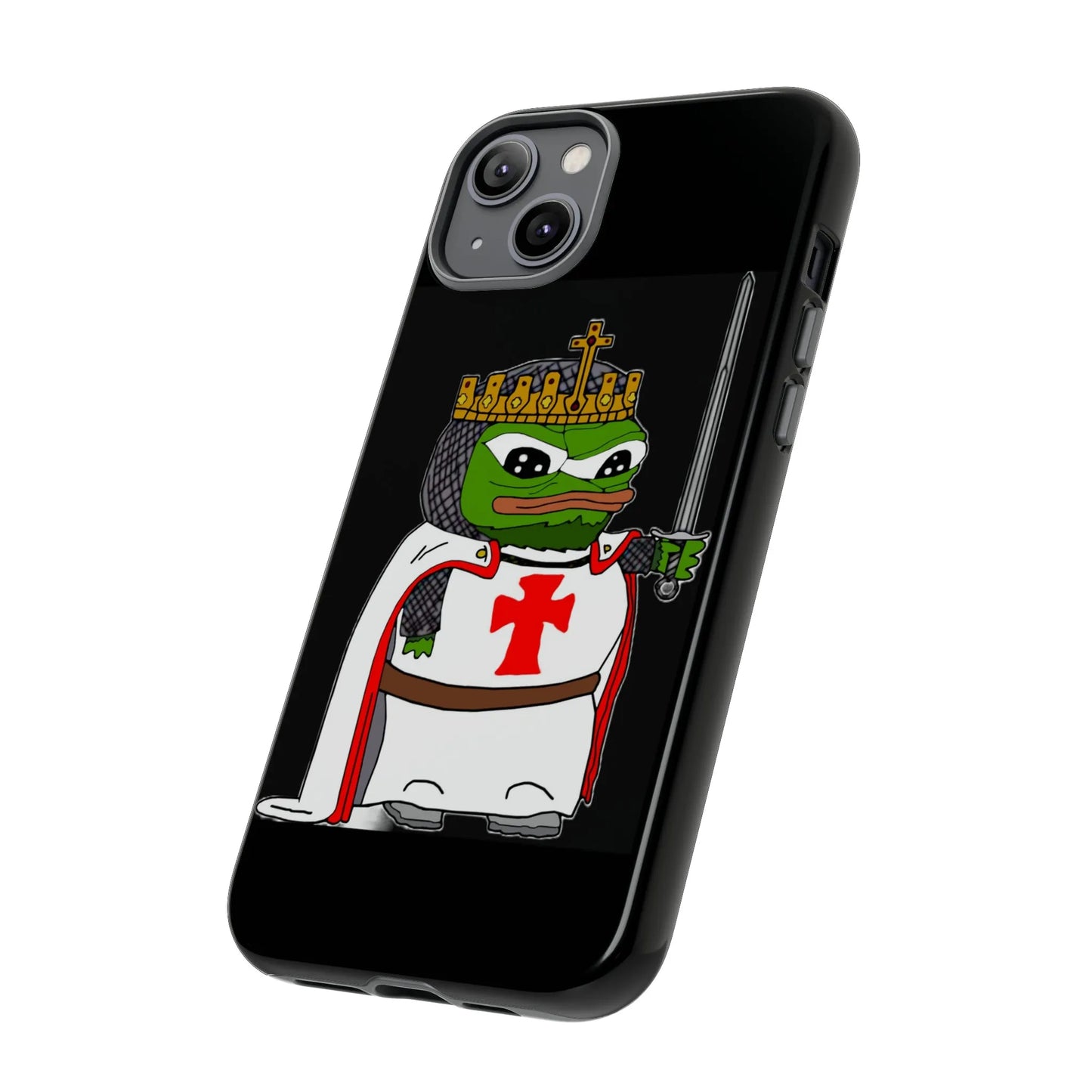 Crusader Pepe Cell Phone Case - Deus Vult Knight Phone Cover - 4LibertyShop.com