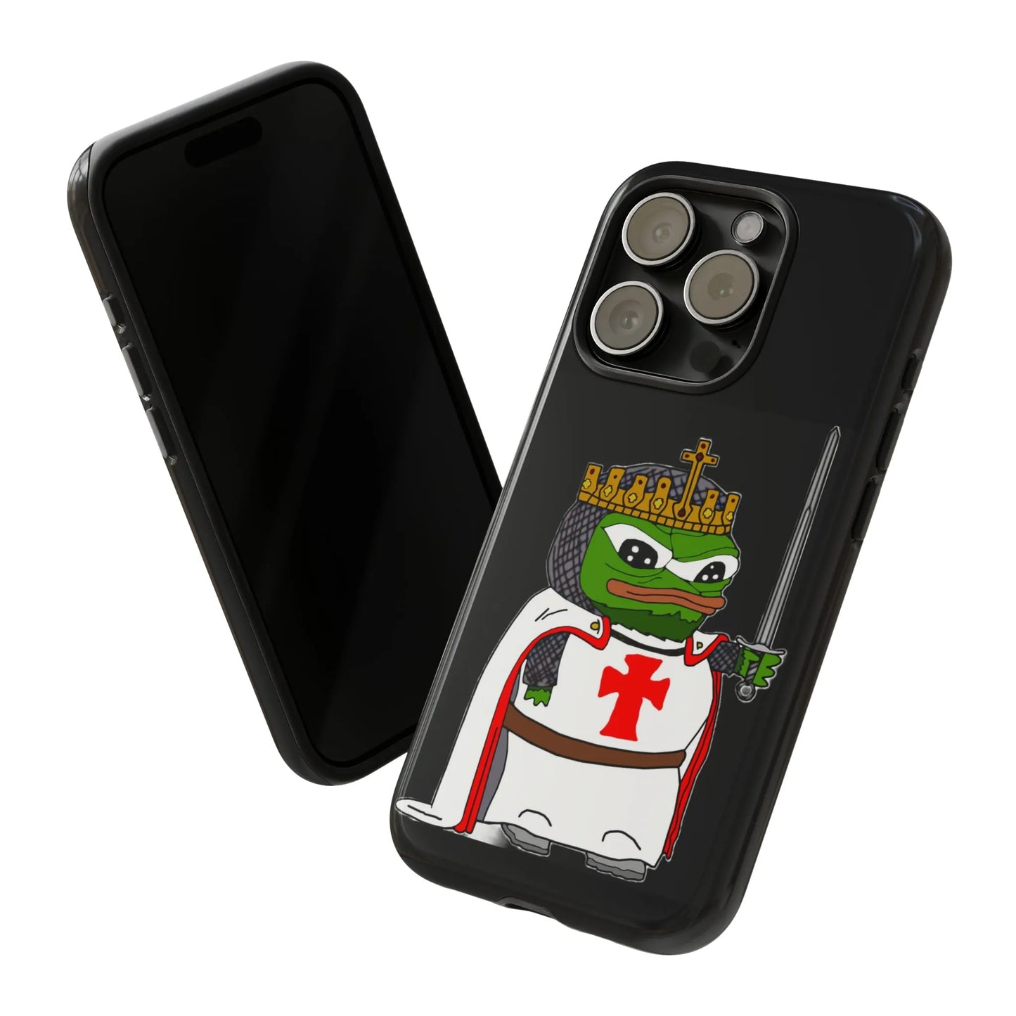 Crusader Pepe Cell Phone Case - Deus Vult Knight Phone Cover - 4LibertyShop.com