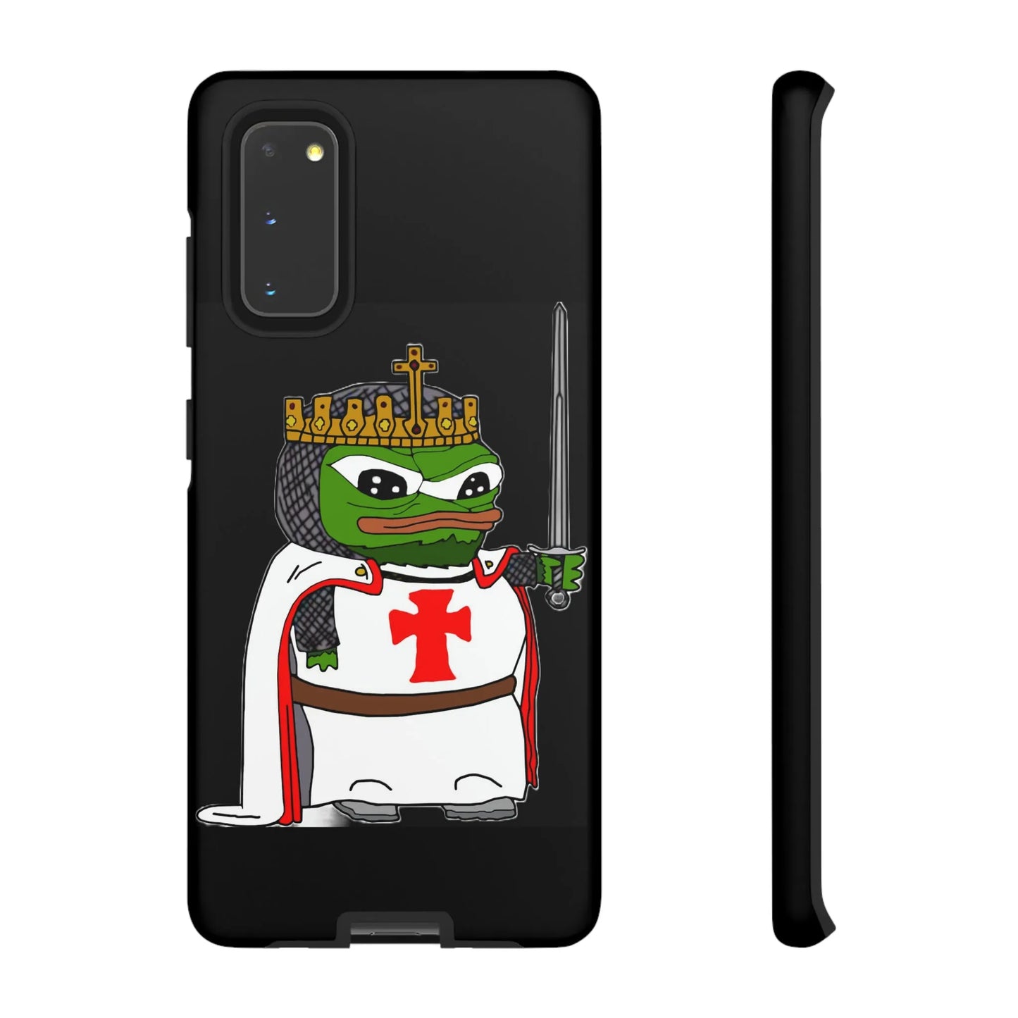 Crusader Pepe Cell Phone Case - Deus Vult Knight Phone Cover - 4LibertyShop.com