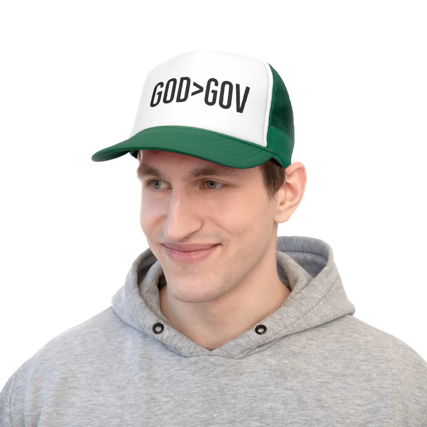 Heavenly Highway Trucker Cap: God Over Government - 4LibertyShop.com
