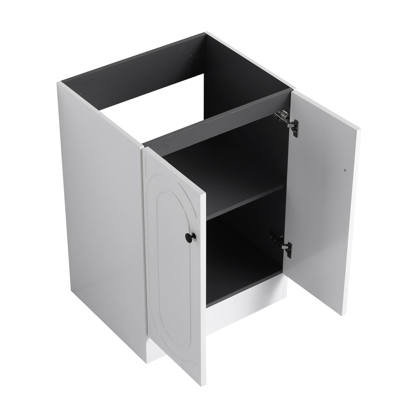 Contemporary Freestanding Bathroom Vanity With Resin Sink & Soft-Close Cabinet Doors