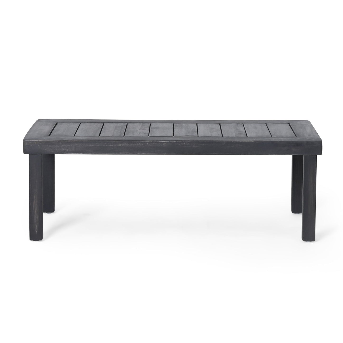 Acacia Wood Loveseat And Coffee Table Set With Cushions