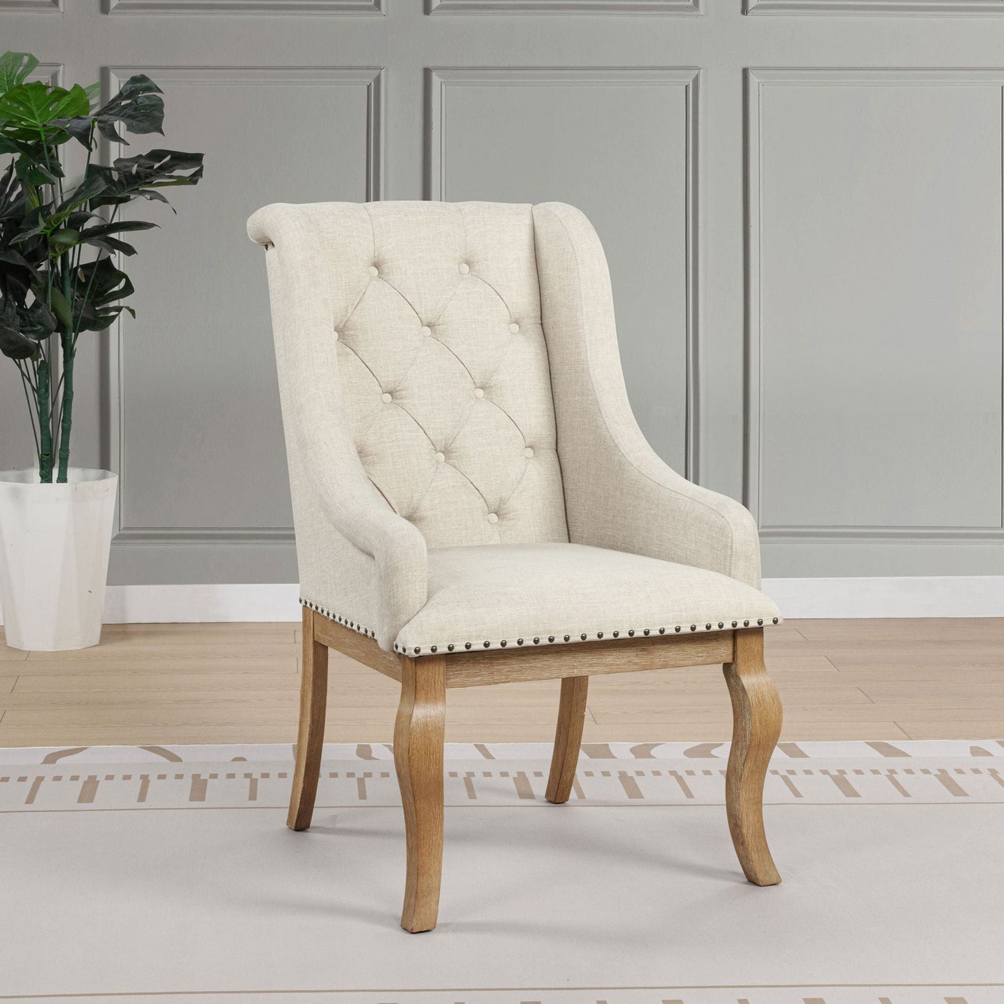 Fremont - Upholstered Dining With Button Tufted (Set of 2) - Brown