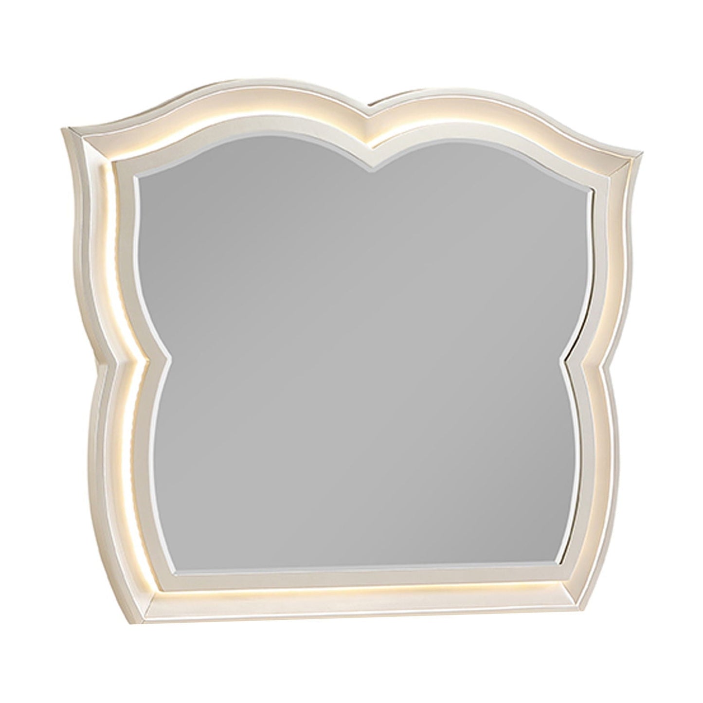Flora - Framed Mirror With LED Lighting (Dresser Not Included) - Champagne