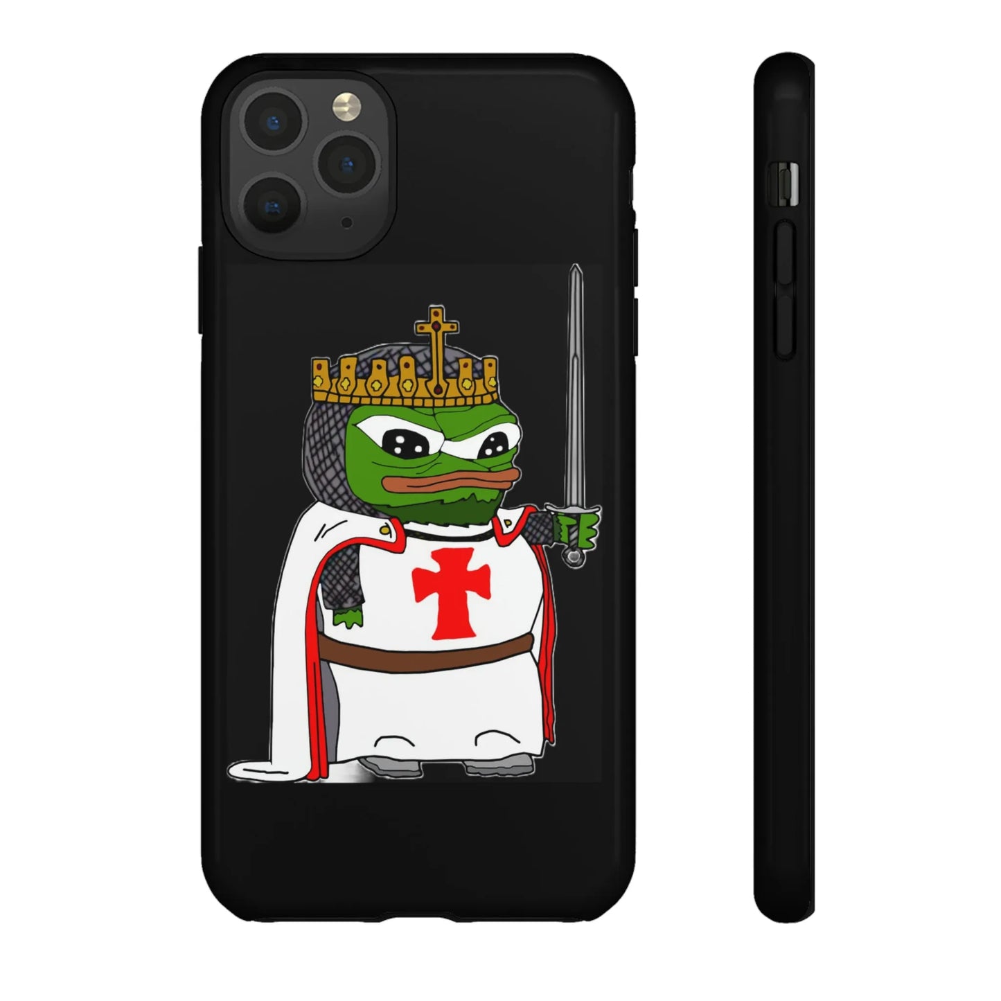 Crusader Pepe Cell Phone Case - Deus Vult Knight Phone Cover - 4LibertyShop.com