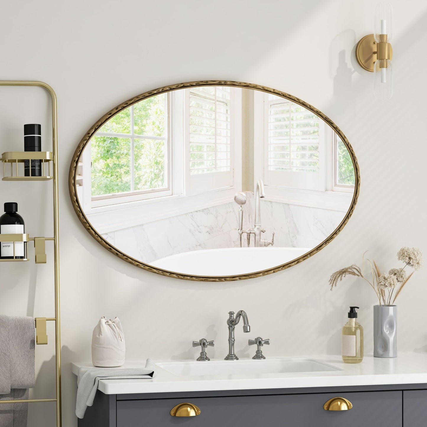 Art Oval Retro Mirror, Wall Hanging