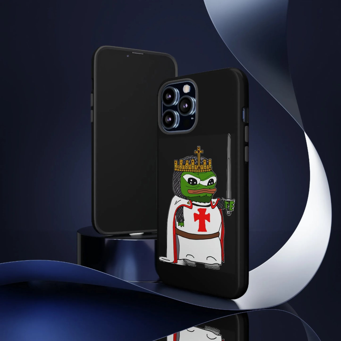 Crusader Pepe Cell Phone Case - Deus Vult Knight Phone Cover - 4LibertyShop.com