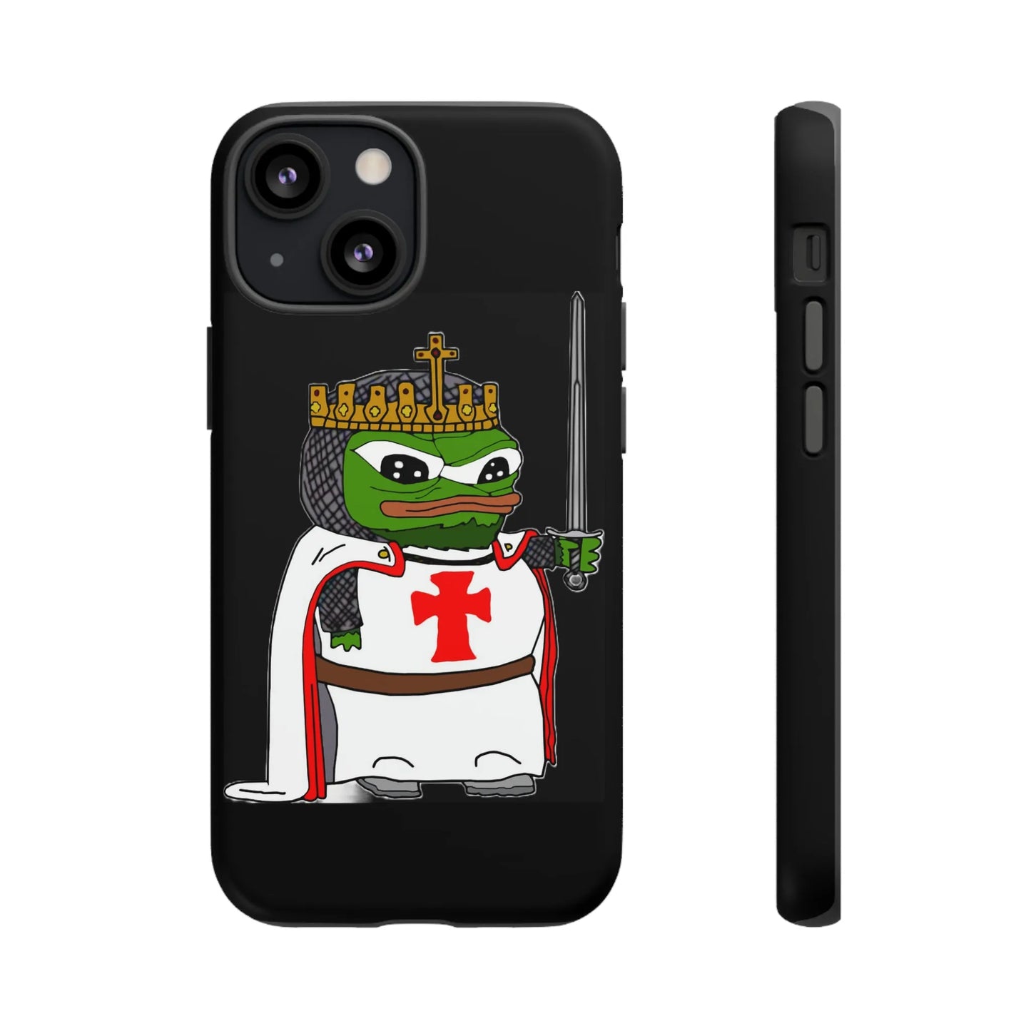 Crusader Pepe Cell Phone Case - Deus Vult Knight Phone Cover - 4LibertyShop.com