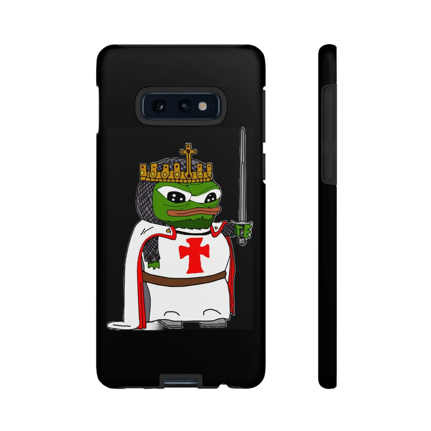 Crusader Pepe Cell Phone Case - Deus Vult Knight Phone Cover - 4LibertyShop.com