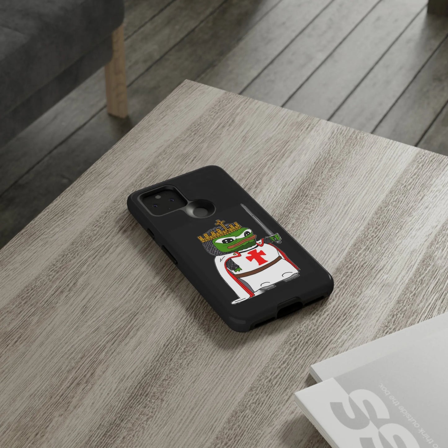 Crusader Pepe Cell Phone Case - Deus Vult Knight Phone Cover - 4LibertyShop.com