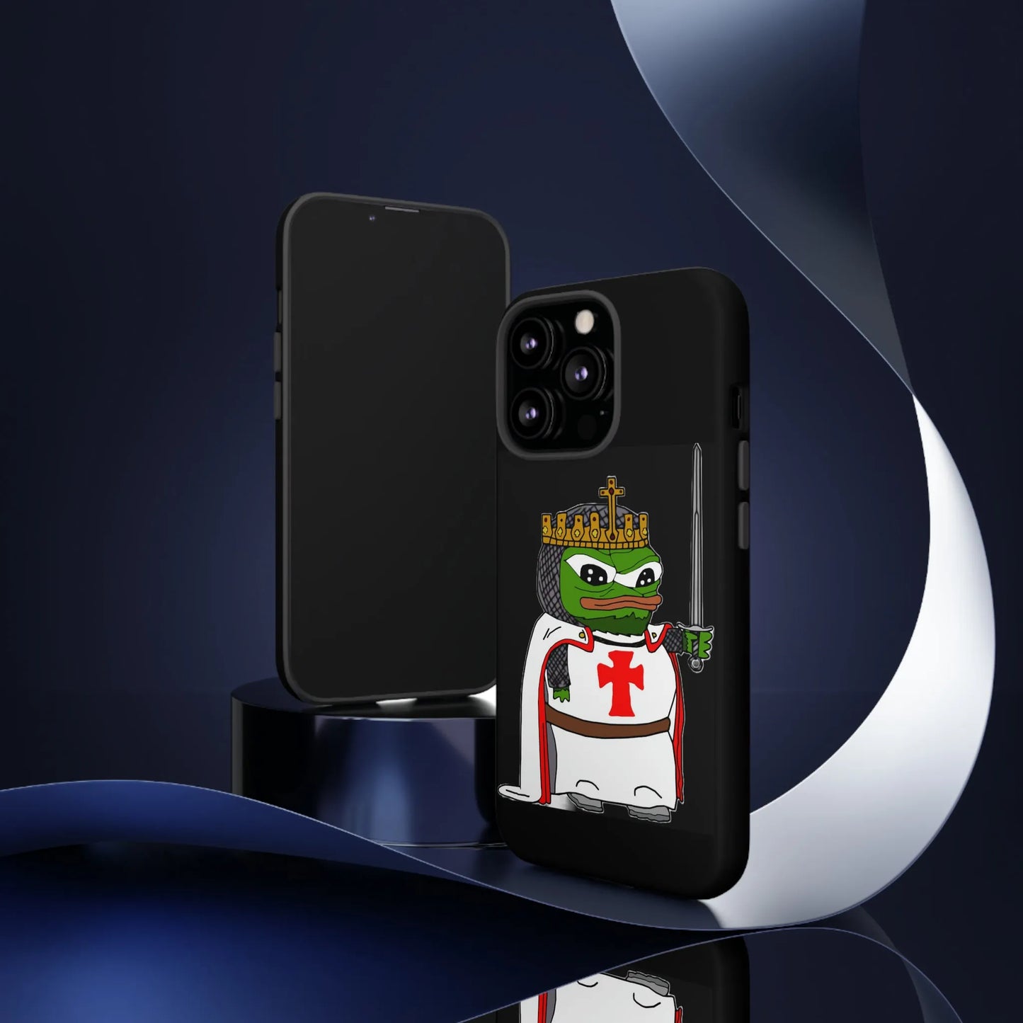 Crusader Pepe Cell Phone Case - Deus Vult Knight Phone Cover - 4LibertyShop.com