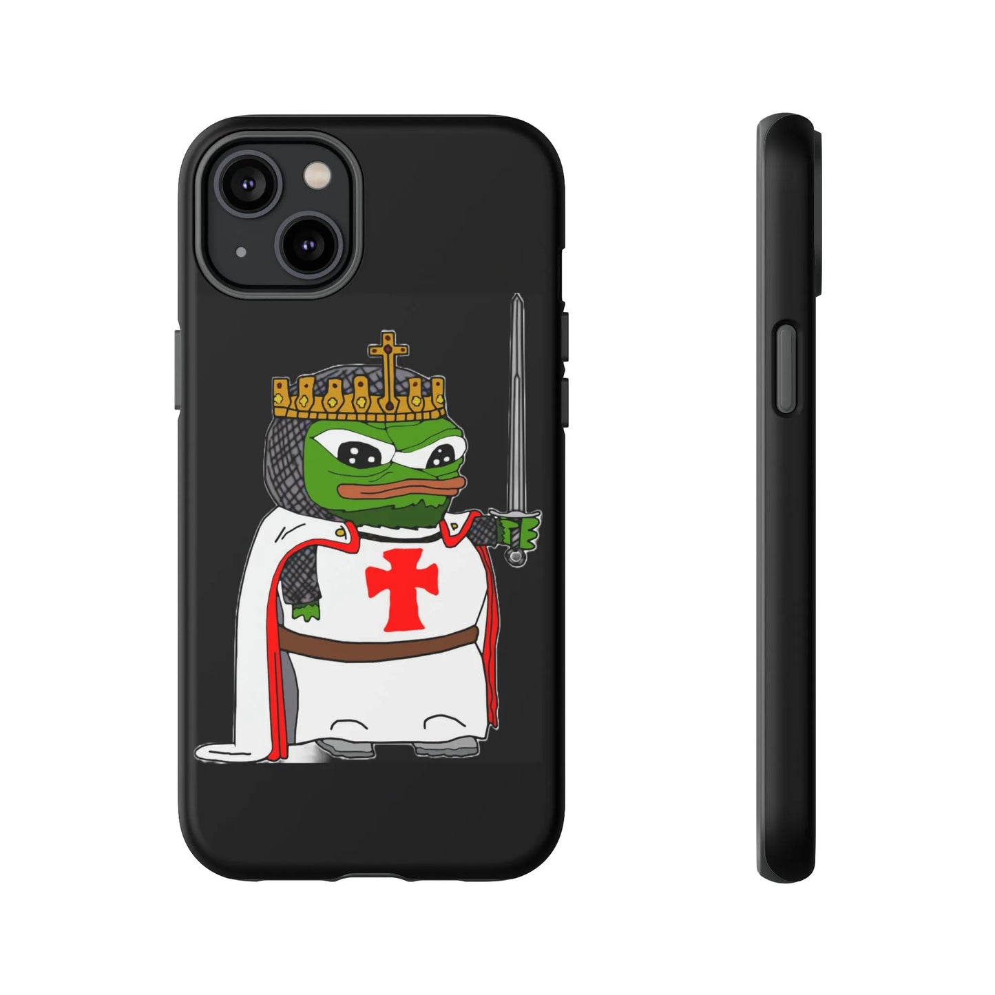 Crusader Pepe Cell Phone Case - Deus Vult Knight Phone Cover - 4LibertyShop.com