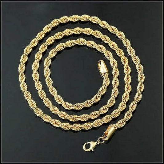 RMZ GOLD NYC GOLD NYC 14K Gold Rope Chain 24" Unisex 3.5mm