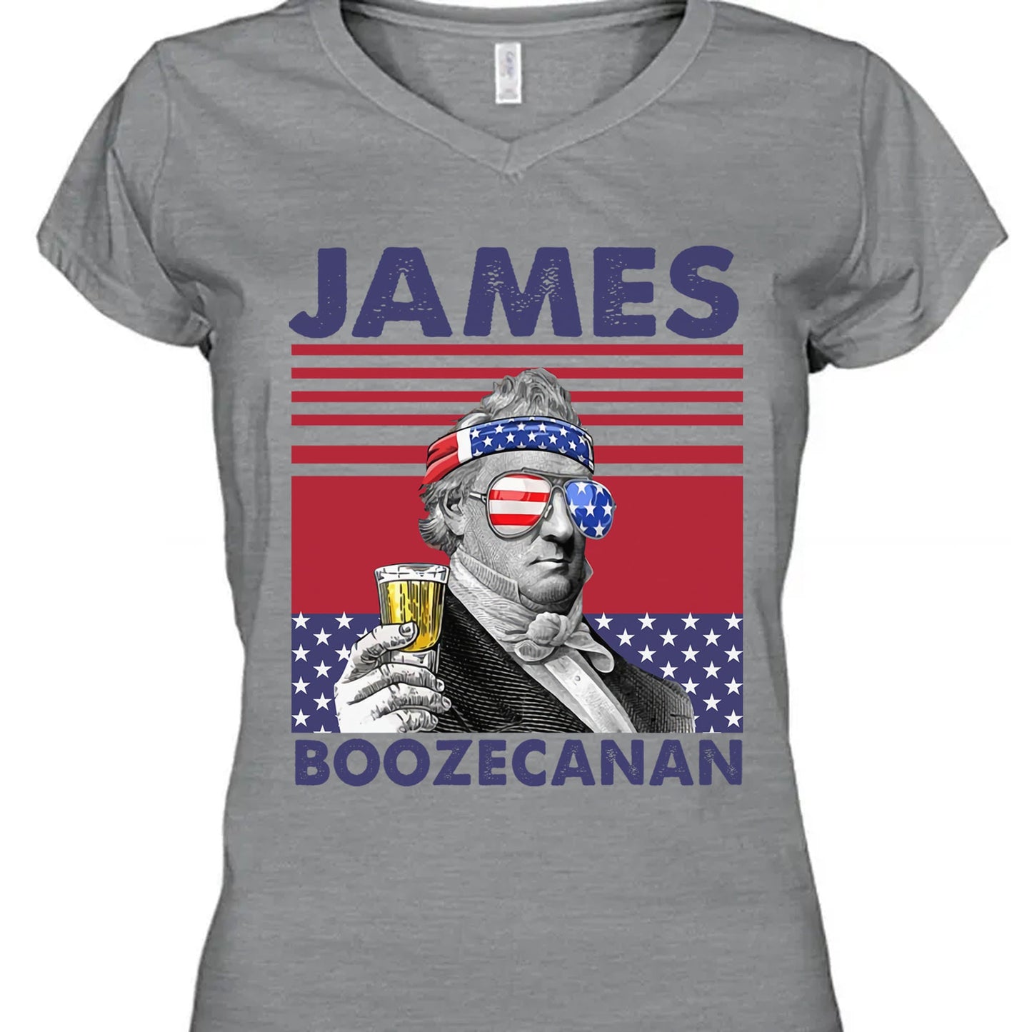 James Boozecanan Funny 4th Of July Drinking Shirt Bright T1186