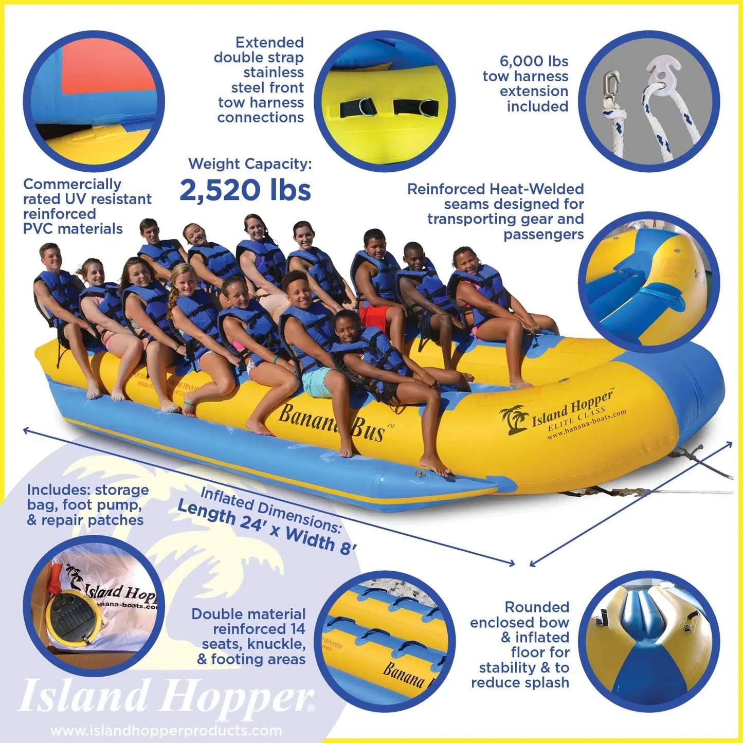 Island Hopper Banana Bus “Elite Class” 14 Passenger Heavy Commercial