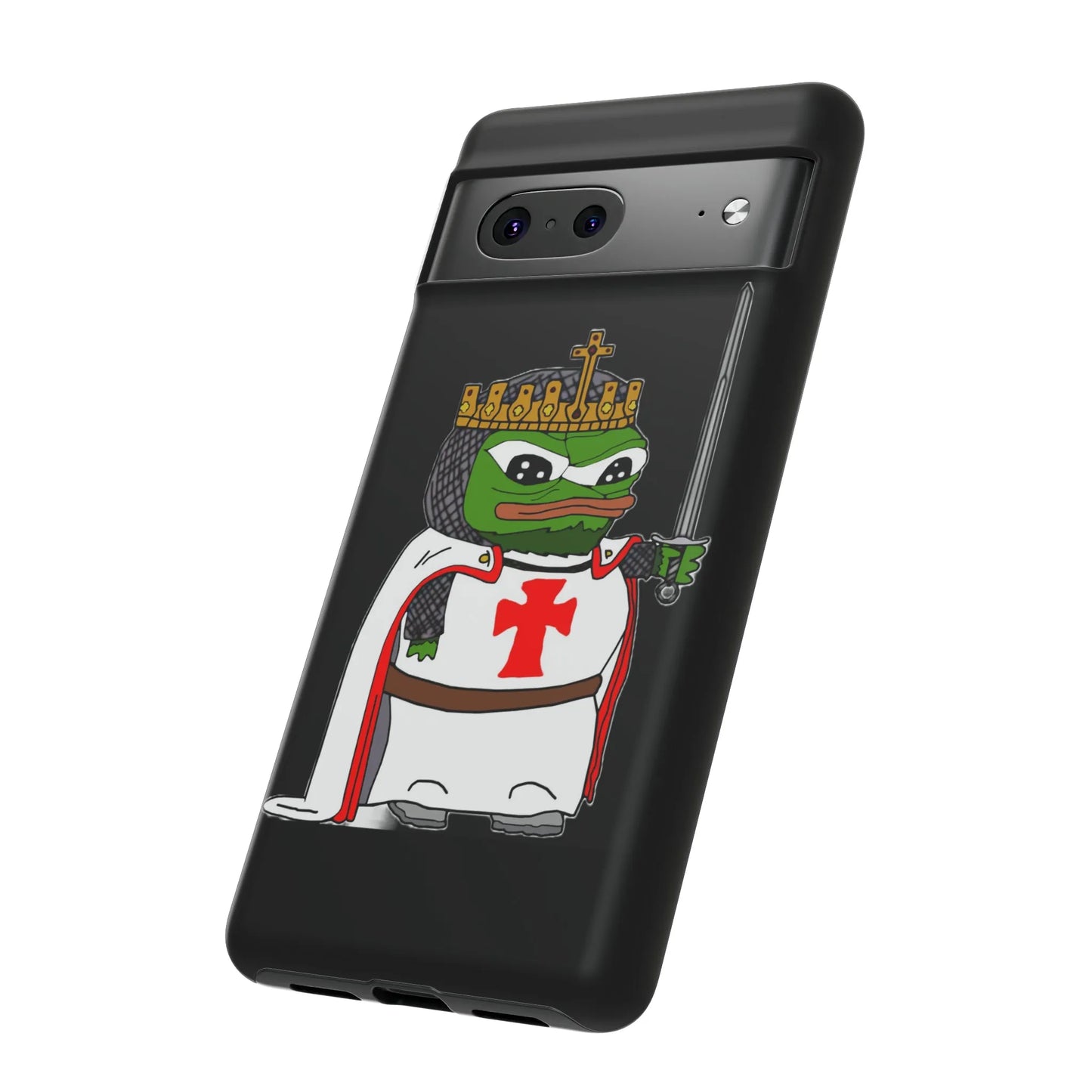 Crusader Pepe Cell Phone Case - Deus Vult Knight Phone Cover - 4LibertyShop.com