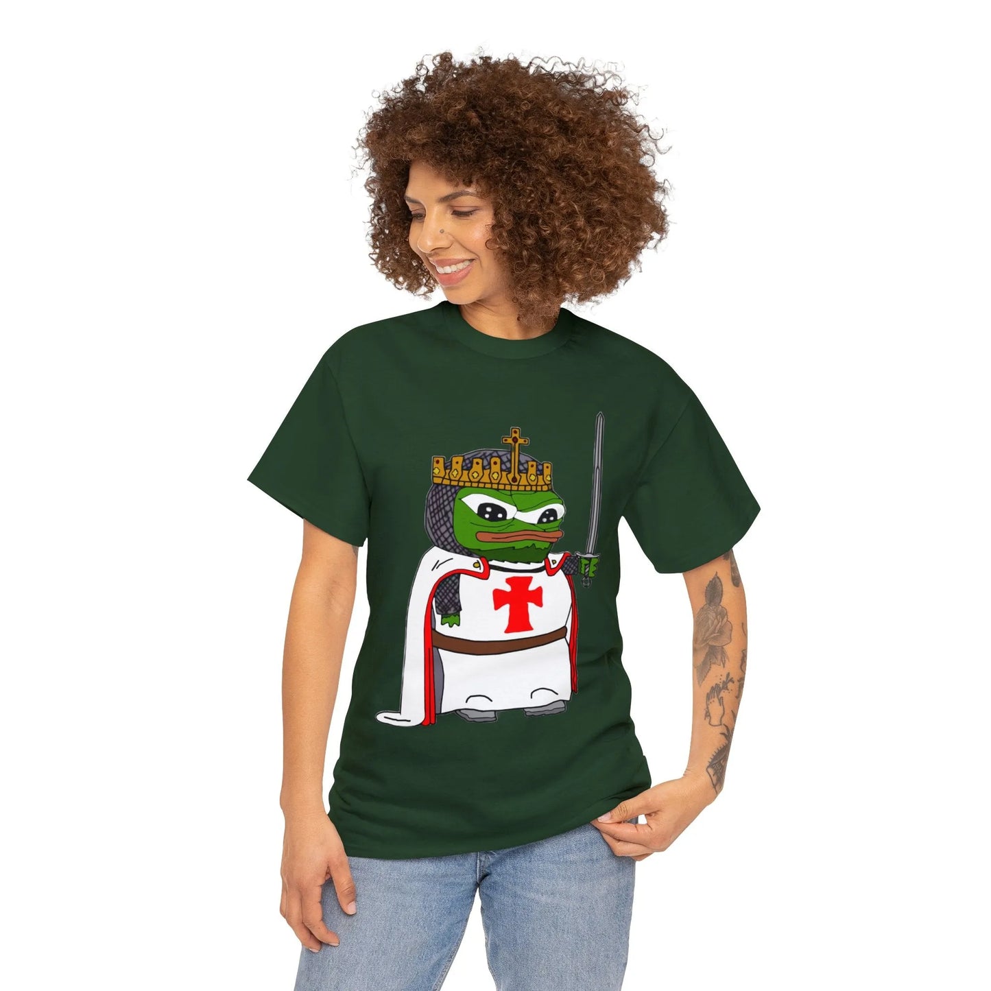 Pepe the Frog Crusader Knight T-Shirt - Deus Vult Meme - 4LibertyShop.com