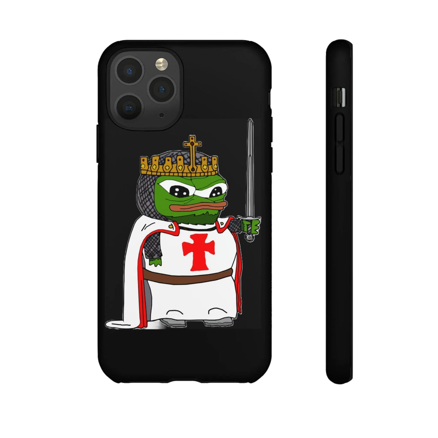 Crusader Pepe Cell Phone Case - Deus Vult Knight Phone Cover - 4LibertyShop.com
