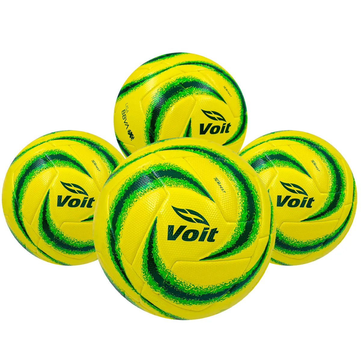 Voit 12 PACK Tempest FIFA QUALITY Liga MX Soccer Balls - Size 5 | Yellow & Green